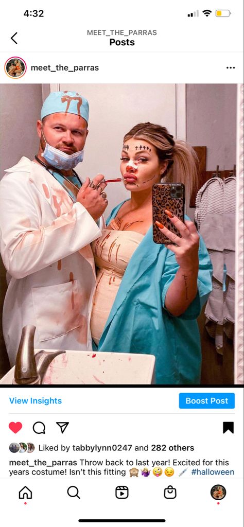 Plastic surgeon and dummy (fake mom) couples goals unique couples funny sexy unique. Halloween 2020 family costumes #family #couples #couplescostume #bestcouplescostumes #halloween #funnycostumes #uniquecostumes Plastic Surgery Patient Costume, Vantriliquest Dummy Costume, Plastic Surgery Gone Wrong Halloween, Surgery Halloween Costume, Botched Halloween Costume, Plastic Surgery Costume, Plastic Surgery Halloween, Zombie Bride Halloween Costume, Camp Costume