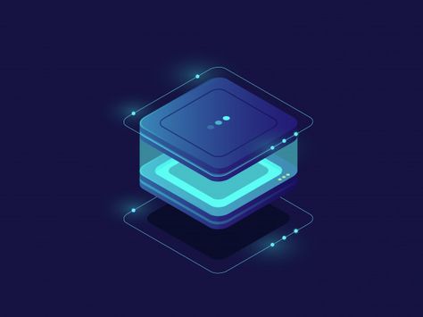 Data storage, personal data protection icon, server room, database and data center Free Vector Data Icon, Server Room, Tech Background, Isometric Art, Isometric Design, Isometric Illustration, Data Center, Data Protection, Design Thinking