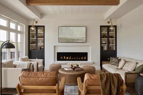 Living Rooms | Thomas Interiors + Design Cabinetry Design, Fireplace Design, Living Room Inspo, Home Decor Store, Living Room Inspiration, Built Ins, Great Rooms, Home Living Room, Lighthouse