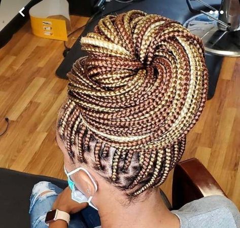 Individual Braids Hairstyles, Two Braids Hairstyle Black Women, Braids Hairstyles Ideas, Micro Braids Hairstyles, Braiding Hair Colors, Individual Braids, Big Box Braids Hairstyles, African Hair Braiding Styles, Braided Bun Hairstyles