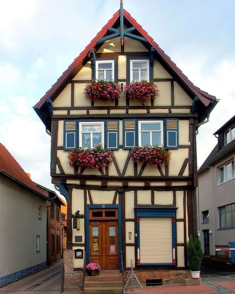 German Houses, Warm Fireplace, Fairytale House, Wood Architecture, Tudor House, Tiny House Cabin, Cute House, Cabin In The Woods, Urban Sketching