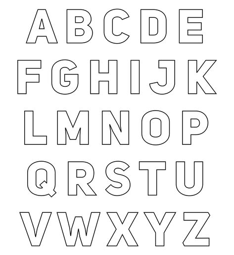 Downloadable PDF templates of 20+ alphabet letters in various styles for crafts, projects, and Letter Stencils To Print, Free Printable Letter Stencils, Alphabet Letters To Print, Letter Stencils Printables, Printable Letter Templates, Alphabet Letter Templates, Font Love, Big Numbers, Letter Templates Free