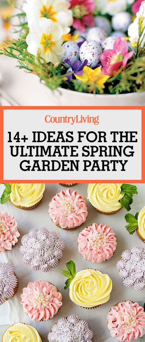 Garden Tea Party Decorations, Garden Party Recipes, Spring Tea Party, Spring Cocktails Recipes, Garden Party Theme, Wedding Themes Spring, Spring Garden Party, Garden Tea Party, Spring Garden Wedding