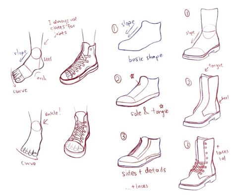 tutorial for boots or shoes Reference Anime, Drawing Shoes, Shoes Guide, Small Drawing, Drawing Room Interior Design, Face Profile, Shoes Drawing, Small Drawings, Drawing Templates