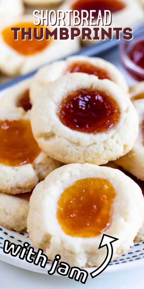 Jam Thumbprint Cookies Recipe, Jam Thumbprints, Raspberry Thumbprint Cookies, Jam Thumbprint Cookies, Crazy For Crust, Thumbprint Cookies Recipe, Jam Cookies, Holiday Favorite Recipes, Cookie Spread