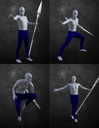 Spear Pose, Fantasy Poses, Battle Poses, Drawing Themes, Hand Poses, Hand Reference, Daz 3d, Character Poses, Action Poses