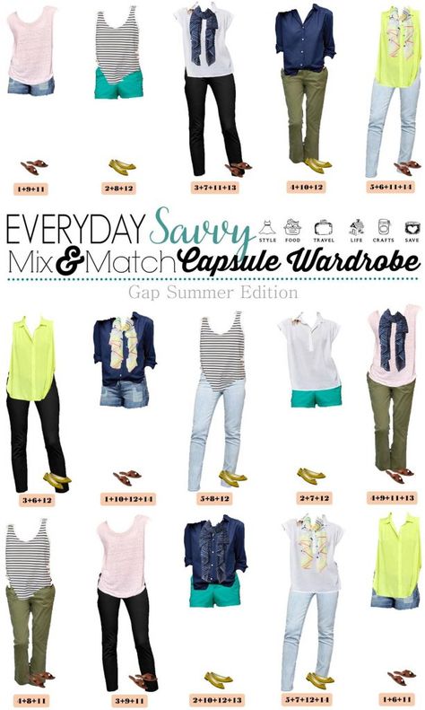 Check out this new Gap summer capsule wardrobe. I love the fun summer scarves and bright shorts. that will transition well into spring. I have similar olive colored pants that are one of my favorites this season. Bright Shorts, Summer Capsule, Minimalist Capsule Wardrobe, Summer Capsule Wardrobe, Summer Scarves, Thanksgiving Outfit, Wardrobe Basics, Casual Summer Outfit, Fun Summer