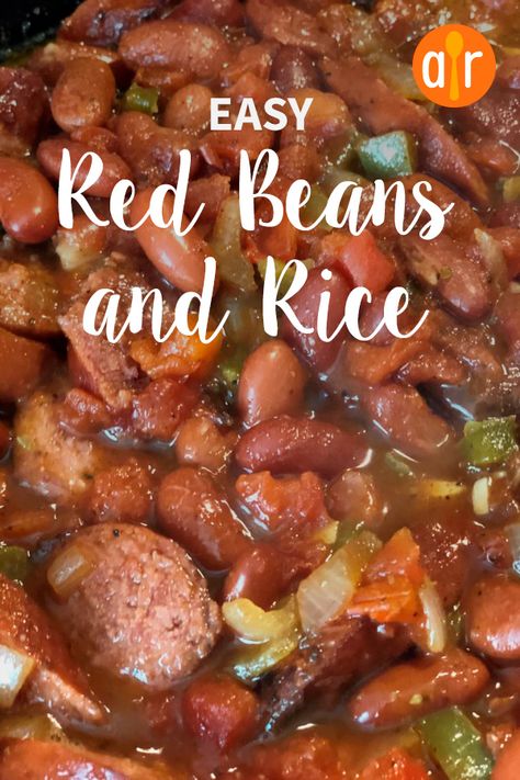 Easy Red Beans And Rice Recipe, Mexican Rice And Beans, Easy Red Beans And Rice, Red Beans And Rice Recipe Easy, Spicy Red Sauce, Red Bean And Rice Recipe, Turkey Kielbasa, Red Beans And Rice Recipe, Red Beans N Rice Recipe