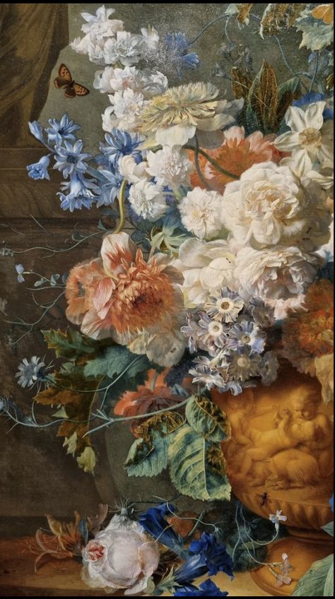 Jan Van Huysum, Flower Background Images, Vintage Flowers Wallpaper, Rennaissance Art, Soyut Sanat Tabloları, Arte Inspo, Art Wallpaper Iphone, Romantic Art, Painting Wallpaper