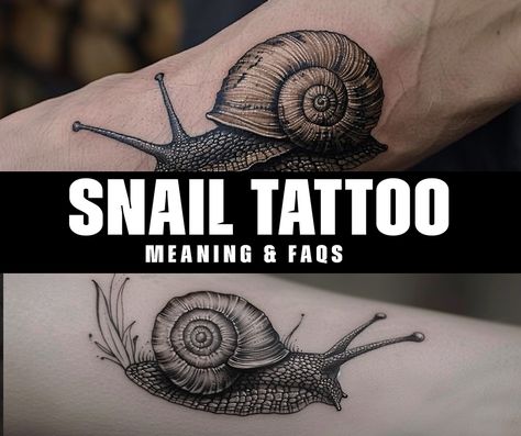 What is the symbolic meaning behind a snail tattoo? Snail Tattoo Meaning, Snail Tattoo Placement, Small Snail Tattoo Simple, Realistic Snail Tattoo, Traditional Snail Tattoo, Snail Tattoo Simple, Snail Tattoo Design, Someday Tattoo, Snail Tattoo