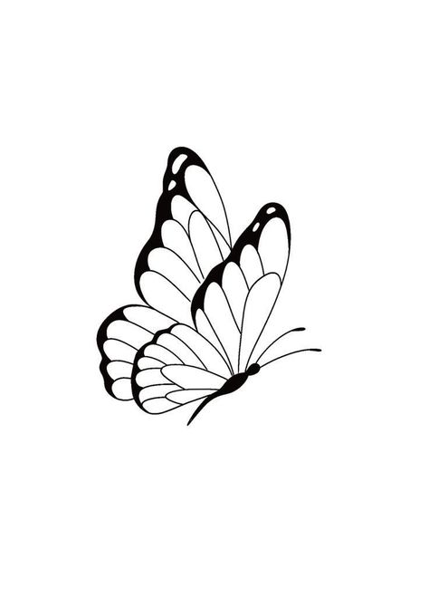 လိပ်ပြာ Tattoo, Small Butterfly Drawing, Butterfly Tattoo Stencil Simple, Butterfly Stencil Tattoo, Butterflies Coloring Pages, Butterfly Drawing Outline, Butterfly Stencils, Butterfly Tattoo Cover Up, Borboleta Tattoo