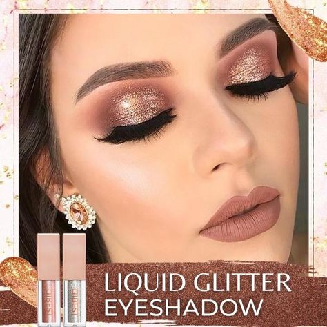 Lasting Liquid Glitter Eyeshadow – FancyBerrie Gloss Eyeshadow, Liquid Eye Shadow, Liquid Glitter Eyeshadow, Glitter Eye Makeup, Glitter Eye, Cheap Makeup, Metallic Luster, Liquid Eyeshadow, Glitter Eyes