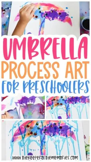 Practice visual arts and fine motor skills with your preschoolers while exploring the outdoors with this Umbrella Painting for Kids. Don't forget to add this fun painting for kids activity to your next nature preschool theme. #umbrella #painting #weather #water #rain #preschool #processart Weather Crafts Preschool, Weather Lesson Plans, Rain Crafts, Welcome April, Weather Activities Preschool, Nature Preschool, April Preschool, Weather Lessons, Preschool Weather