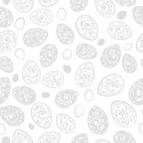 Premium Vector | Seamless pattern of easter eggs with ornaments of curls gray on white background Seamless Pattern, Premium Vector, Easter Eggs, Seamless Patterns, Graphic Resources, White Background, Egg, Easter, Tapestry