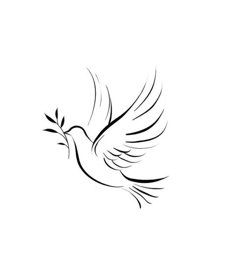 Dove Tattoo Outline, Dove Outline Tattoo, Dove Tattoo Design For Men, Dove Bird Tattoo, Birds Outline, Tattoo Dove, Dove Sketches, White Dove Tattoos, Small Dove Tattoos