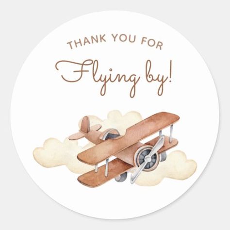 Aviation Party Ideas, Airplane Party Theme, 1st Photoshoot, Vintage Airplane Birthday Party, Airplane Party Favors, Vintage Airplane Baby Shower, Boy Birthday Favors, Photography Stickers, Sticker Photography