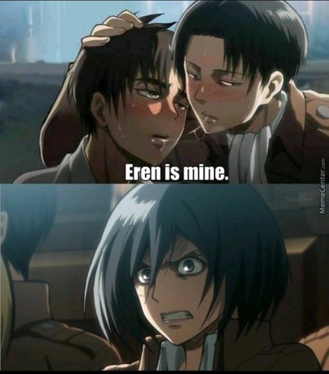 Eren And Levi, Desenhos Love, Attack On Titan Meme, Levi And Eren, Eren Levi, Attack On Titan Comic, Attack On Titan Ships, Attack On Titan Funny, Pokemon Fusion