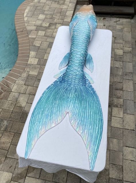 Blue Mermaid Tail Aesthetic, Mermaid Tail Aesthetic, White Mermaid Tail, Blue Mermaid Tail, Realistic Mermaid Tails, Professional Mermaid, Realistic Mermaid, Mermaid Fin, Silicone Mermaid Tails