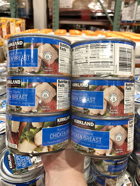 Chicken In A Can Recipes Healthy, Can Chicken Tacos, Chicken Tacos Canned Chicken, Can Chicken Recipes Salad, What To Cook With Canned Chicken, Chicken Salad Costco, Can Shredded Chicken Recipes, Costco Can Chicken Recipes, Canned Chicken Dinners Easy Meals