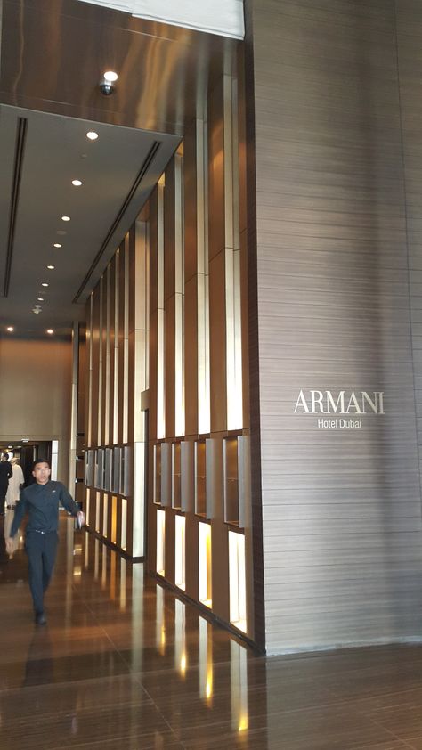 Armani Hotel, Burj Khalifa, Dubai @Waleed Shehata Launge Area, Featured Wall, Armani Hotel Dubai, Armani Hotel, Khalifa Dubai, Perfume Store, Dubai Travel, Burj Khalifa, Luxury Interior Design