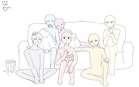 Base Draw Ur Oc, Movie With Friends, Party Movie Night, Person Drawing, Sleep Over, Drawings Of Friends, Drawing Templates, Funny Drawings, Poses References