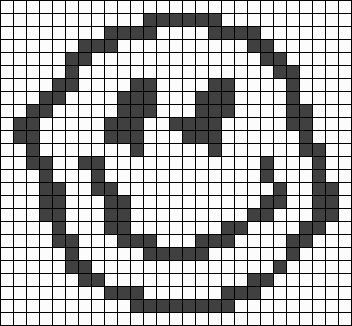 Pixel Art Smiley Faces, Alpha Pattern Granny Square, Alpha Pattern Crochet Sweater, Alpha Pattern Sweater, Black And White Alpha Pattern, Crochet Alpha Patterns, Easy Tapestry Crochet Patterns, Grid Patterns, Graph Crochet