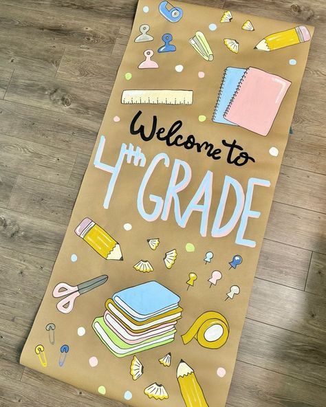 All posts • Instagram School Banners, Classroom Banner, Teacher Doors, Elementary Classroom Decor, Apple Barrel, School Banner, Custom Banners, Teacher Classroom, Brown Paper