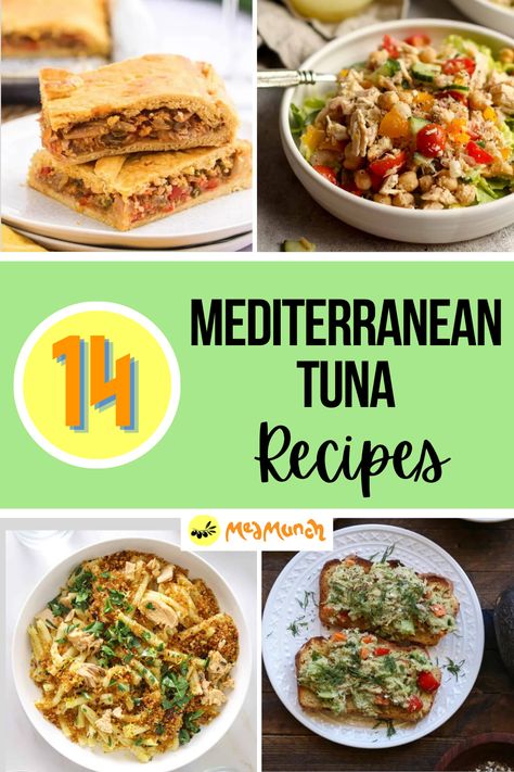 Easy Tuna Recipes, Mediterranean Tuna, Canned Tuna Recipes, Mediterranean Diet Recipes Dinners, Avocado Tuna Salad, Mind Diet, Healthy Food Habits, Fresh Tuna, Easy Mediterranean Diet Recipes