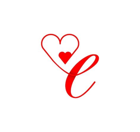 E Letter Design, Queen Of Hearts Tattoo, E Letter, Script Heart, Heart Line, Handwriting Logo, Heart Letter, E Tattoo, Love Logo