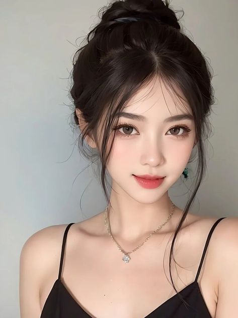 Makeup Ala Korea, Asian Hair, Korean Hairstyle, Medium Length Hair Cuts, Girls Makeup, Short Hairstyles For Women, Korean Makeup, Korean Beauty