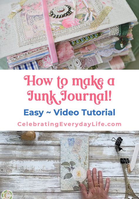 Junk Journal How To, What Is A Junk Journal, How To Make A Junk Journal For Beginners, How To Make A Junk Journal Step By Step, How To Make A Junk Journal, Beginner Junk Journal, Junk Journal With Photos, Junk Scrapbook, Simple Cabins