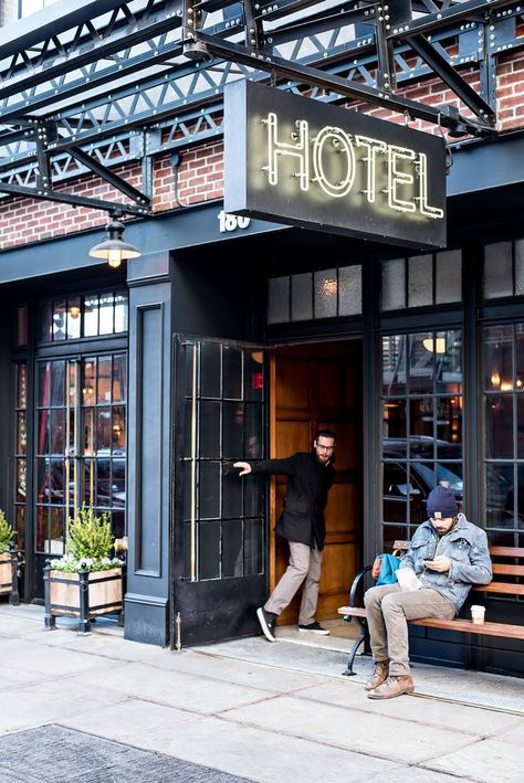 Exterior Signage Design, Ludlow Hotel, Best Travel Apps, Hotel Safe, Exterior Signage, Hotel Entrance, Nyc Hotels, New York Hotels, Hotel Boutique