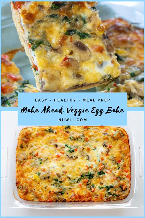 Ham And Veggie Egg Bake, Egg And Veggie Bake, Vegetarian Egg Bake With Hashbrowns, Egg Bake Make Ahead, Quinoa Egg Bake, No Meat Egg Bake, Egg White Veggie Casserole, Egg Bake Casserole Without Hashbrowns, Egg Bake With Hashbrowns Overnight