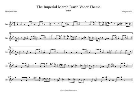 Imperial March from Star Wars sheet music for alto sax Star Wars Sheet Music, Alto Sax Sheet Music, Star Wars Music, Imperial March, Alto Saxophone Sheet Music, Saxophone Music, Saxophone Sheet Music, John Williams, Flute Sheet Music