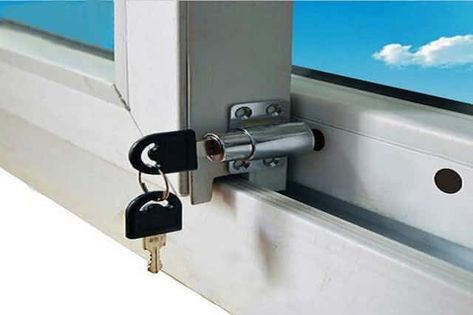 Sliding Window Lock, Patio Door Locks, Patio Windows, Sliding Glass Doors Patio, Glass Doors Patio, Home Security Tips, Window Security, Sliding Window, Window Locks