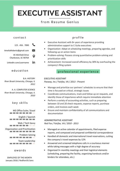 Executive Assistant Resume Example & Writing Tips | RG Admin Assistant Resume, Executive Assistant Tips, Executive Assistant Job Description, Executive Assistant Resume, Secretary Resume, Executive Administrative Assistant, Administrative Assistant Resume, Resume Guide, Resume Summary