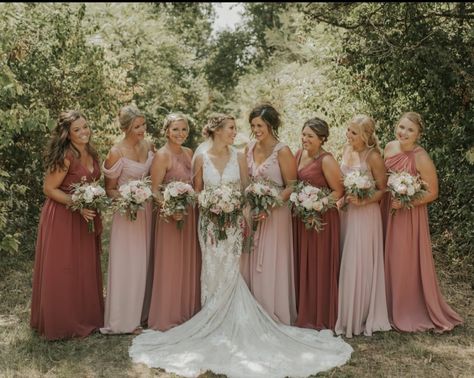 Mismatched Blush Bridesmaid Dresses, Tan Bridesmaids, Dusty Pink Bridesmaid Dresses, Mauve Bridesmaid, Mauve Bridesmaid Dress, Cinnamon Rose, Neutral Bridesmaid Dresses, Dusty Rose Bridesmaid Dresses, Kiss Pink