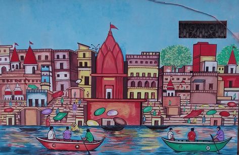 Varanasi Ghat, Temple Drawing, Easy Doodles, Doodles Drawings, Easy Doodles Drawings, Ap Art, Year 2, Cute Easy Drawings, Varanasi