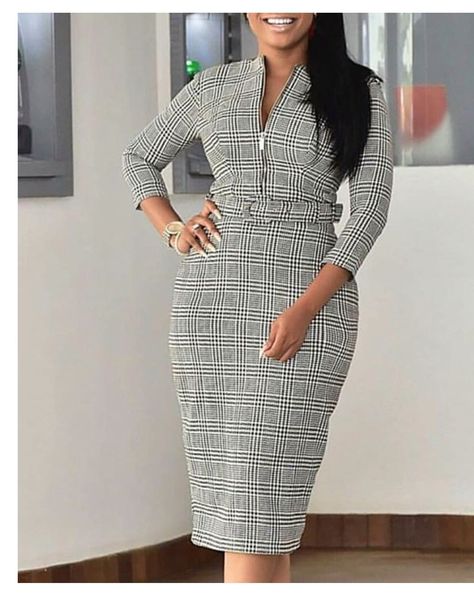 Midi Work Dress, Long Sleeve Work Dress, Midi Dress Work, To Start A Conversation, Fancy Clothes, Corporate Dress, Afrikaanse Mode, Church Dress, Classy Lady