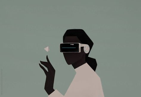 Illustration virtual reality by Valeriya Simantovskaya for Stocksy United Virtual Reality Art, Virtual Reality Design, Graphic Layout, Yerevan Armenia, Kei Car, Virtual Reality Glasses, Vr Glasses, Font Illustration, Stock Photography Free