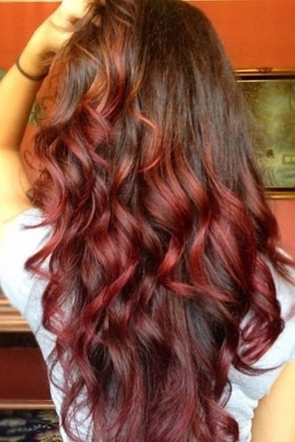 Really wanting to do this! There are now ombre hair dyes in stores! Brown To Red Ombre, Red Ombre Hair, Ombre Hair Extensions, Ombré Hair, Red Ombre, Ombre Hair Color, Hair Envy, Love Hair, Great Hair