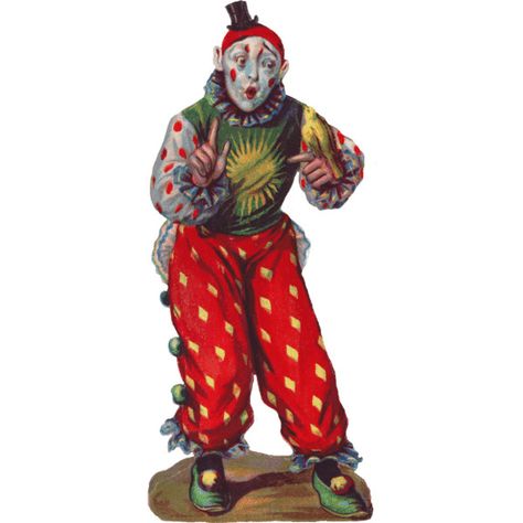 Sentimentalia - Victorian Stickers ~ Glansbilleder > Circus ❤ liked on Polyvore featuring home, home decor, circus, clown, people and victorian home decor Victorian Stickers, Pierrot Clown, Circus Sideshow, Circus Poster, Send In The Clowns, Night Circus, Victorian Scrap, Vintage Clown, Circus Art