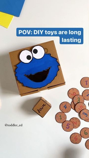 Anushikha Bansal 🇮🇳 on Instagram: "Roll and Feed the Cookie Monster - Number Names Posting activities are Mini A’s all time favourite. So to practice number names, we set up this fun activity combining the two together! Roll the dice, read the number name and feed the Cookie Monster a cookie of the corresponding number! Or Make it a family game - Roll the dice turn by turn and who ever get the maximum number of cookies wins. And we have been playing this since last November. So many way Cookie Monster Activities For Preschool, Number Name Activities For Kindergarten, Feed The Monster Activity, Cookie Monster Activities, Number Names Activity, Cookie Preschool Activities, Cookie Monster Games, Posting Activities, Cookie Activities