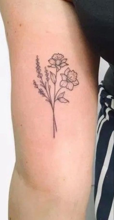 Daffodil Larkspur Tattoo, Larkspur Daffodil Tattoo, Larkspur And Daffodil Flower Tattoo, Daphadil Flower Tattoo Simple, Larkspur And Narcissus Tattoo, Larkspur And Narcissus Flower Tattoo, 2 Daffodils Tattoo, Daffodil With Butterfly Tattoo, Jonquil And Daffodil Flower Tattoo