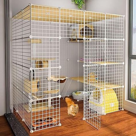 Amazon.com : TADIBU Pet Playpen Cat Playpen,Portable Metal Wire Yard Fence,for Indoor Outdoor Use with Cat Cage Accessories, 147x75x109cm(Size:111 * 75 * 145cm,Color:Black) : Pet Supplies Kitten Playpen, Cat Playpen, Pet Playpen, Betta Tank, Cat Cages, Apt Ideas, Metal Wire, Black Color, Fence