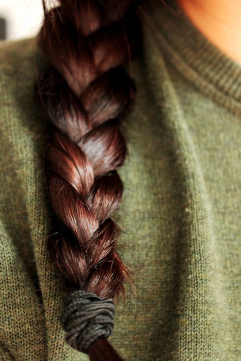 Dark Auburn Braid Pictures, Photos, and Images for Facebook, Tumblr, Pinterest, and Twitter Braids Pictures, Dark Auburn, Suzanne Collins, Long Brown Hair, Katniss Everdeen, Side Braid, Keratin, Hunger Games, Green And Brown