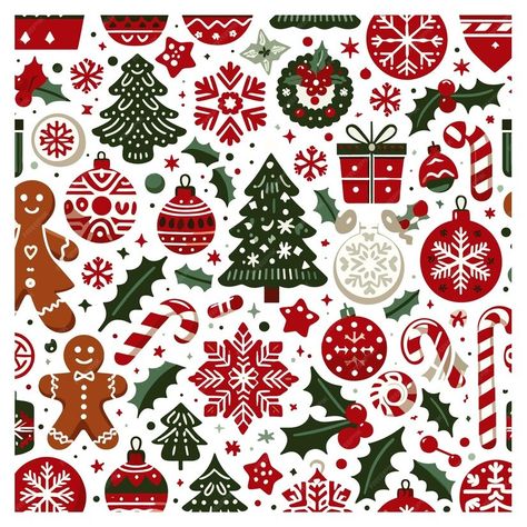 Premium Vector | Christmas pattern Christmas Vector Design, Christmas Design Graphic, Christmas Reference, Christmas Graphic Design, Holiday Graphics, Christmas Decoupage, Graphic Design Cards, Christmas Vector, Sticker Christmas