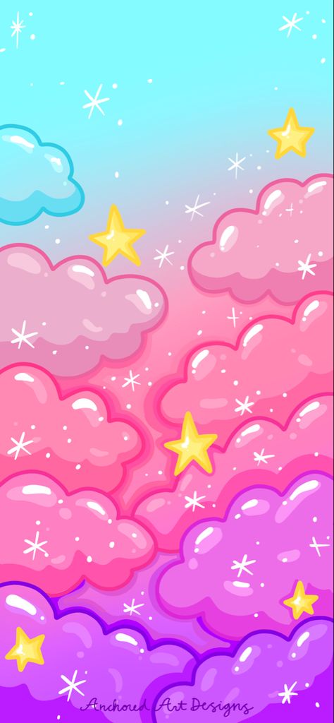 Pokemon Pink Wallpaper, Faerie Wallpaper, Kewpie Wallpaper, Rainbow Clouds Wallpaper, Kawaii Iphone Wallpaper, Cute Background Pictures, Personalized Wallpaper, Sky Artwork, Paper Background Texture