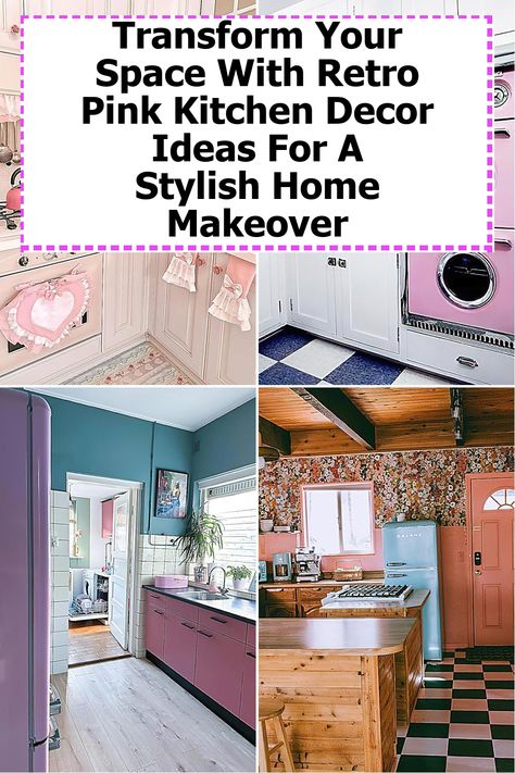 Revamp your culinary haven with enchanting retro pink kitchen decor ideas that bring a touch of nostalgia and charm. Explore creative ways to infuse your kitchen with vibrant pink hues, vintage accents, and playful patterns. Whether you prefer subtle touches or bold statements, our stylish home makeover tips will inspire you to create a delightful cooking space that reflects your personality. Transform your kitchen into a retro paradise today! Pink Retro Kitchen, Retro Pink Kitchens, Pink Kitchen Decor, Retro Appliances, Makeover Tips, Chic Wall Art, Bold Statements, Kitchen Decor Ideas, Home Makeover