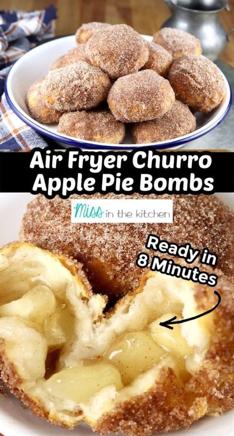 Best Air Fryer Recipes, Healthy Air Fryer Recipes, Air Fryer Recipes Dessert, Healthy Air Fryer, The Best Air Fryer, Apple Pie Bites, Best Air Fryer, Quick Dessert, Air Fried Food